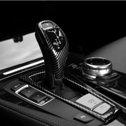 Center Console Gear Shift Frame Cover Trim For BMW F10 F18 F07 F06 F12 F13 F25 F26 LHD Carbon Fiber ABS Car Styling Interior