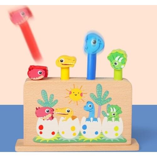 Table Play Toy Brain Game Portable Multifunctional Table Game Wooden Dinosaur Creative Kids Gift