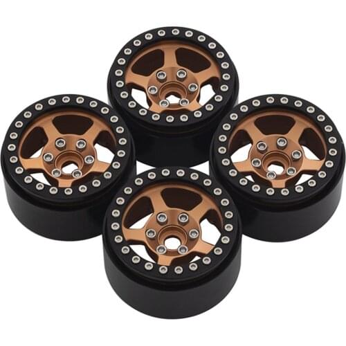 1.9" Five-Spoke Wheel Rims Metal Wheel Hub Rims Upgrade Parts for 1/10 RC Crawler Car Accessories