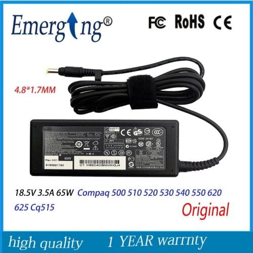 4.8*1.7mm 18.5V 3.5A 65W Original For HP COMPAQ dv1100 dv4200 ZE4900 Pavilion dv5000 dv6000 dv1000 NC4000 NC6100