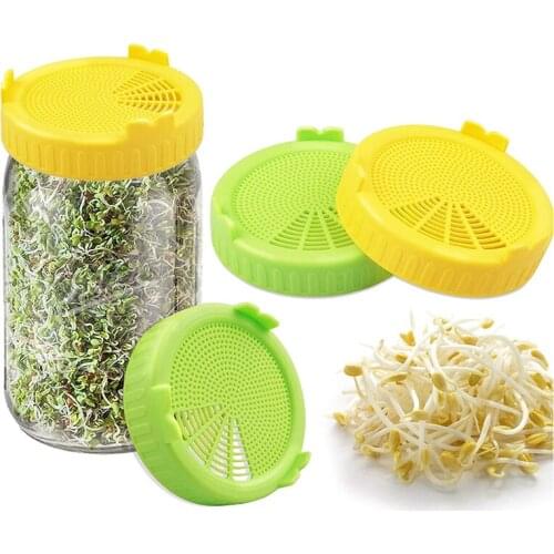 86mm Bean Seed Screen Plastic Sprouting Strainer Lids Covers Cap For Wide Seed Sprouter Germination Cover Grow Bean Sprout Bean