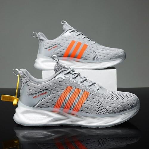 Fetchmous Popular Breathable Mens Running Shoes Mesh Comfortable Sneakers Casual Sport Shoes Non-slip Athletic Shoes