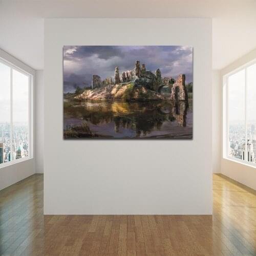 Canvas Poster Ruins Wall Art Painting Posters and Prints Nordic Wall Pictures for Home Decor
