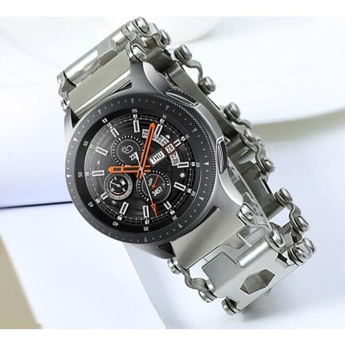 22 mm Multifunctional metal strap for Samsung Galaxy watch 3/Huawei watch 3/Amazfit GTR Outdoor sport strap for Huawei Watch GT2