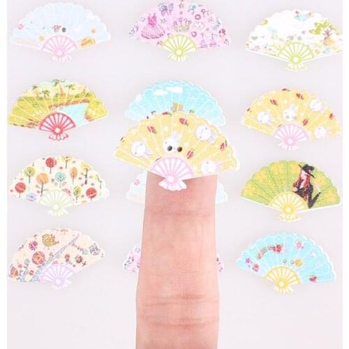 Christmas Fan Decorative Button 2Hole Wooden Buttons for Scrapbooking Crafts DIY Children Clothing Sewing Decoration 100PCS E