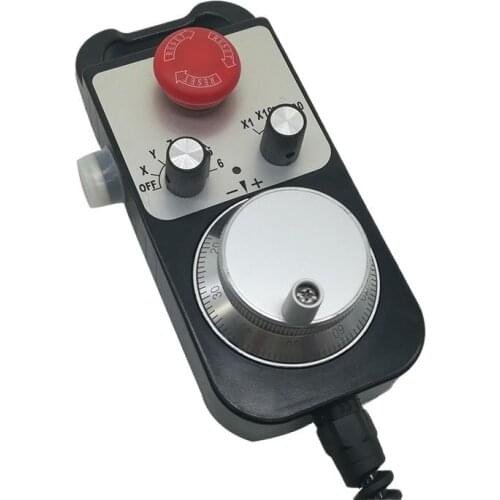CALT manual pulse generator 6 axis cnc handheld encoder MPG TM1474 with E stop 5.8 meters spiral cable