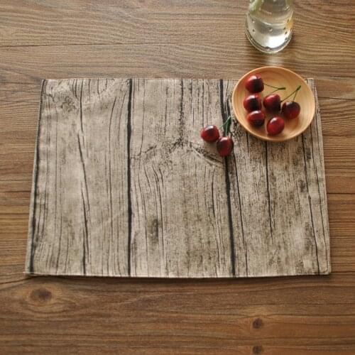 Japanese-style Tree Realistic Texture Placemat Photo Background Cloth Personalized Napkins Wood Grain Double-layer Placemat
