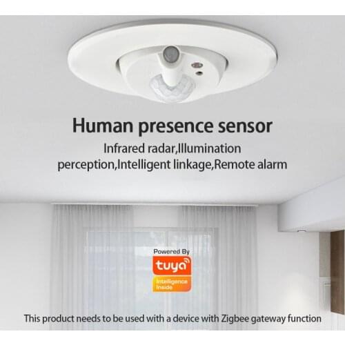 Tuya ZigBee Smart PIR Motion Sensor Human Detector Smart Life Tuya App Control Smart Body Movement Sensor For Home Alarm System