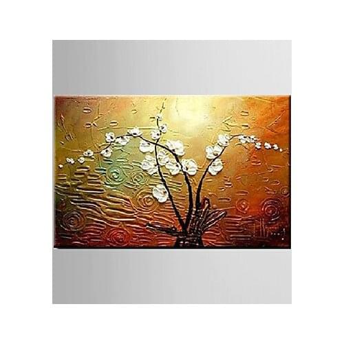 Handmade Modern Magnolia Denudata Floral Oil Painting Living Room Flower Knife Oil Painting on Canvas Wall Art for Home Decor