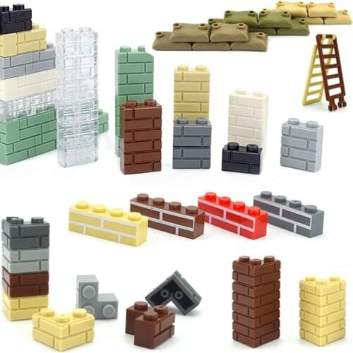DIY Building Blocks Wall Figures Thicks Bricks 1+2 1x2 1x3 1x4 L Dots Educational Creative Toys 98283 15533 6020 For Children