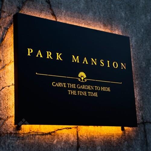 Signbord Outdoor Outlet Sign 304 Stainless Steel Backlit LED Light Signboard of Store Bar Hotel Customized Design to Drawing