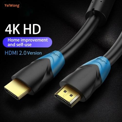 YelWong 4k HDMI-compatible Cable 2.0 HDMI Splitter Cable for PS5 TV Box Audio Video HDMI Cable 4k HDMI Switch Multiple Length