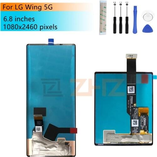 For LG Wing 5G LCD Display Touch Screen Digitizer Assembly LMF100N Display Replacement Repair Parts 6.8"