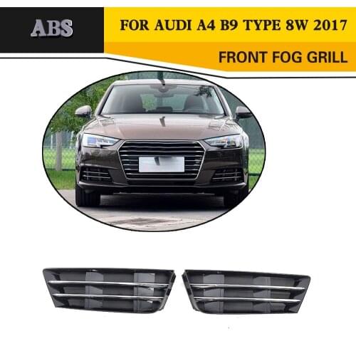 ABS Mesh Fog Light Grille Protective Covers for Audi A4 8W Standard Bumper Only 2017