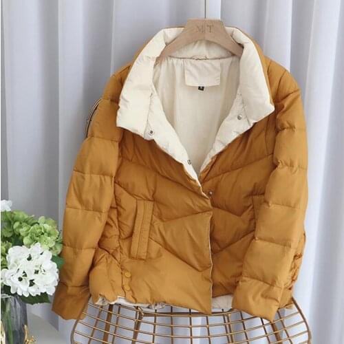 SEDUTMO 2020 Winter Fashion Duck Down Coat Women Short Casual New Warm Jackets Autumn Pocket Basic Parkas ED1312