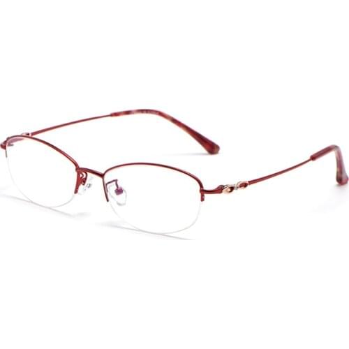 Logorela 19030 Alloy Glasses Frame Women Prescription Eyeglasses Vintage Round Spectacles Myopia Optical Frames Eyewear