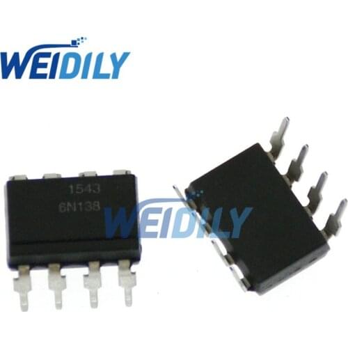 10PCS 6N138 DIP-8 DIP Photoelectric Coupler New IC