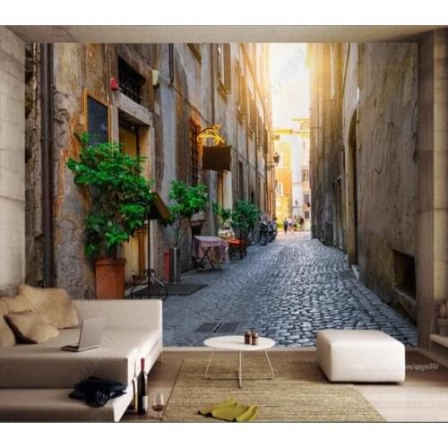 Papel de parede Rome city street view 3D wallpaper mural,living room bedroom wall papers home decor