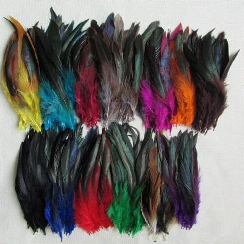 50 root sell high quality dyed pheasant feather mank kinds colour choice 12.5-20cm/5-8"