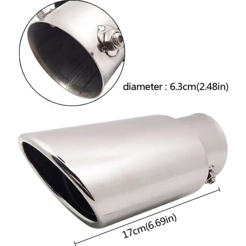 Automobile Exhaust Muffler Tip Pipe Car Rear Tail Throat Chrome For Skoda Fiat Citroen KIA Mercedes Jeep Luxgen Proton Renault
