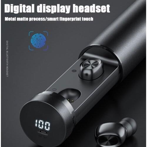 B9 Binaural Wireless BT Headset with LED Battery Level Display Waterproof Earphone Smart Touch Noise Reduction Headsets