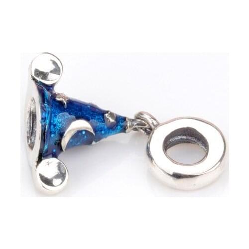 Bewill 925 Sterling Silver New Magician Hat Pendant Fit Original Bracelet Necklace