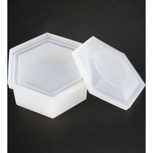 DIY Hexagon Storage Box Mold Crystal Epoxy Plum-shaped Silicone Mould
