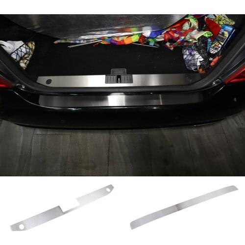 For Mercedes-Benz S-Class W221 2008-12 Stainless Steel Car Trunk Interior/Exterior Guard Panel Decorative Strip Auto Accessories