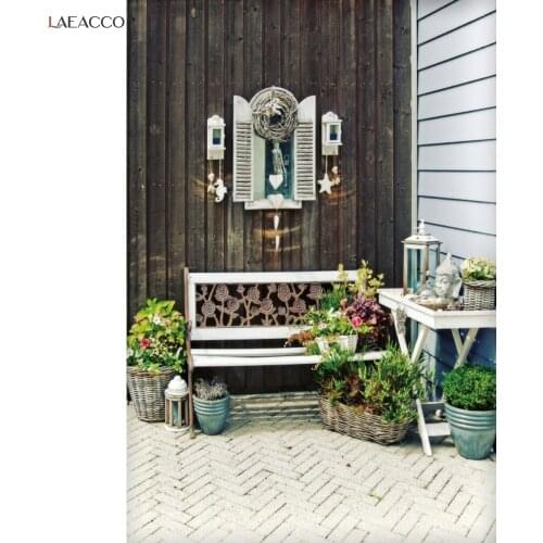 Laeacco Grunge Wooden Board Garden Backyard Room Decro Kid Portrait Photography Backdrops Photo Backgrounds Photozone Photophone