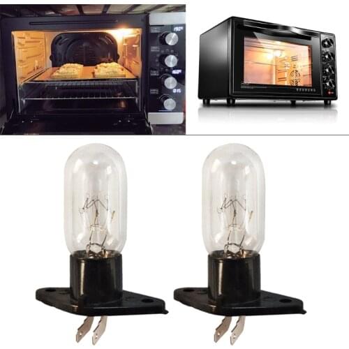 2A 240V 25W Microwave Oven Bulb Refrigerator Lighting Bulb Base Design with Holder Replacement Universal
