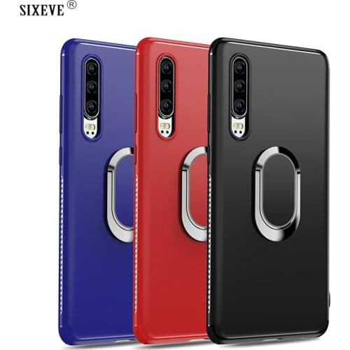 Ring Magnetic Case For Huawei P10 P20 P30 Lite Pro Plus Mate 20 Honor 9 10 on Car Holder Mobile Phone Back Cover Soft Silicone