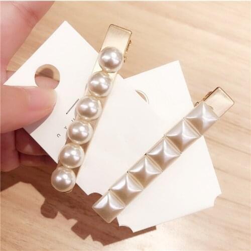 Fashion pearls Hairpins Hair Accessories for Women Girls Side clips Hair Clips Elegant lady Hair Clips Barrette Headwear