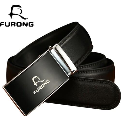Real Genuine Leather Male Belts Business Brand Designer Strap Metal Automatic Buckle Men Belts For Suits Leisure Style Belts Man