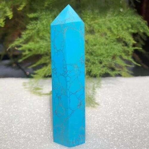 Natural Crystal Mineral Blue Turquoise, Energy Healing Point, Home, Room, Office Decoration 1pc 9-10cm