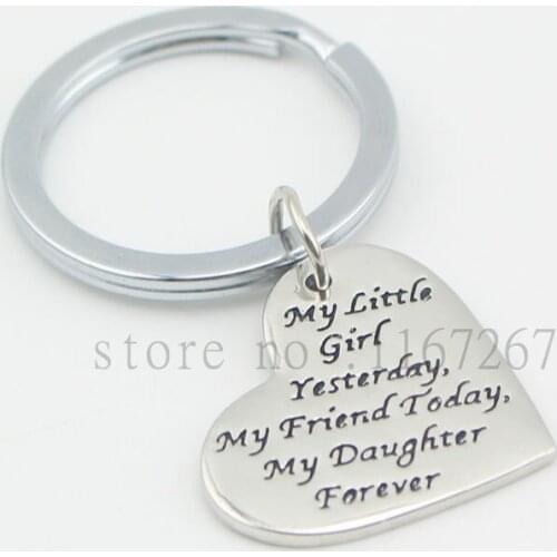 2016 New arrive Hand stamped necklace "My Little Girl Yesterday, My Friend Today, My Daughter Forever" Daughters Necklace