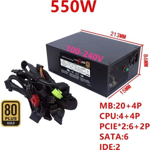 New PSU For Hiper Full Module Intelligent Control 0 dB 0 Noise Power Supply TYPER 550W