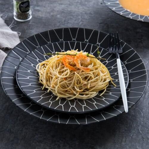 Hotel dinner plates soup bowl food dishes spaghetti bowl pasta tray class design