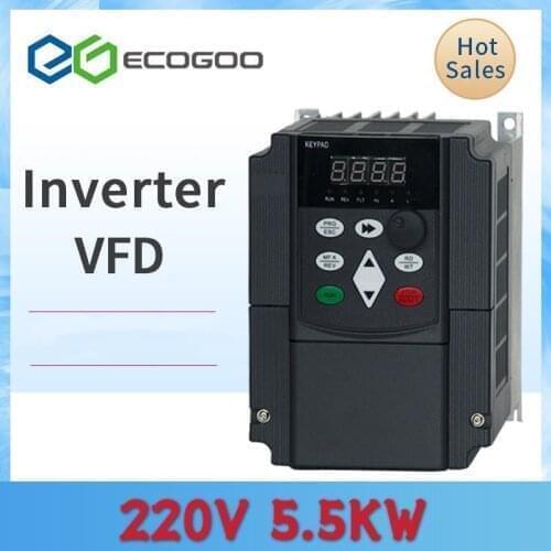 220V 4kw 5.5KW Single Phase input and 3 Phase Output Frequency Converter / Adjustable Speed Drive / Frequency Inverter / VFD