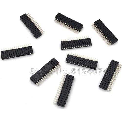 20pcs/lot Single row 15pin female pin spacing 1.27mm row pin socket female seat 1*15P straight needle Female Header connector
