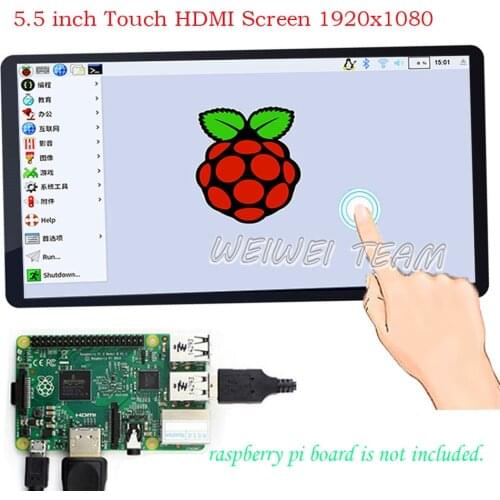5.5 inch 1920X1080 LCD Module Touch Screen 5 Points for Raspberry pi4 pi3 Model B+ Android TV Box Game Box Window 10 8 7