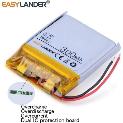 Easylander Replacement 3.7V 300mAh Replacement li-Polymer Battery For DVR MP4 Garmin fenix 3 F3 smart watch GPS sports watch