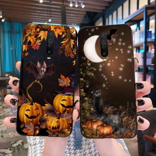 YJZFDYRM Funny Halloween Soft Phone Case Cover for Redmi Note 9 8 8T 8A 7 6 6A Go Pro Max Redmi 9 K20