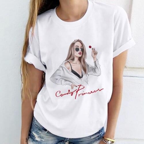 T shirt Women new Fashion hipster girl printed T-shirt Harajuku personality T-shirt female white tops T Shirt womens clothing