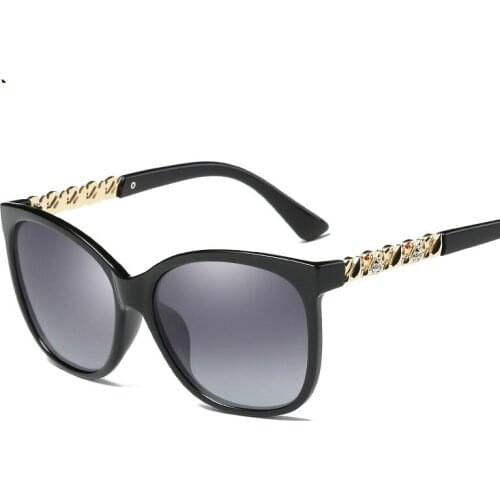 Ladies 'new Polarizing Sunglasses Classic Fashion Inlay Sunglasses Anti-glare Sunglasses Driving Mirror
