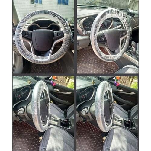100pcs Universally Car Disposable Plastic Steering Wheel Cover Waterproof For Car Wholesale Dropshipping