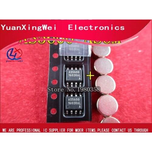 5PCS AS5600-ASOM AS5600 SOP8 magnetic encoder With magnet Original authentic and new in stock Free Shipping IC
