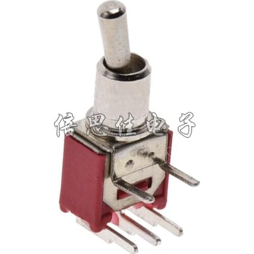 5pcs/Toggle switch TS4-102C3 2 files Single knife Red
