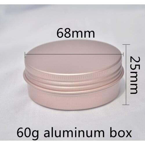 50/100pcs 60g 68*25mm Aluminum Cans Cream Boxs Handmade Soap Pots Threaded Aluminum Tins Cosmetic Refillable Containers