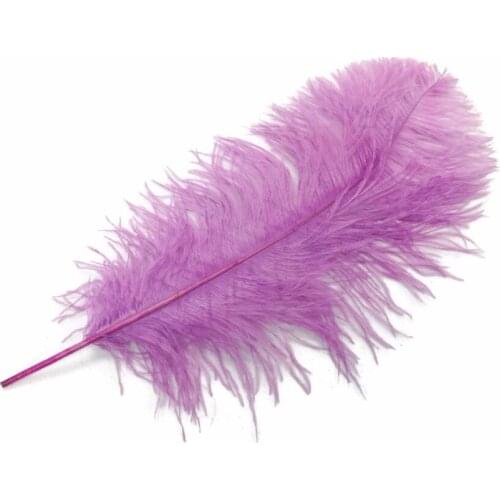 50pcs/lot 20-22 inches fluffy thick rod ostrich feathers light purple feather for craft ostrich plumes wedding party decoration