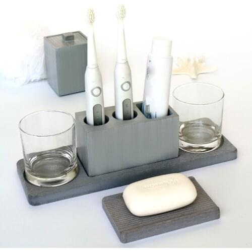 Cement bathroom mold toothbrush holder soap tray cotton swab box Hotel multifunctional concrete gypsum diatom mud silicone mo